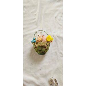 Little bunny and chick basket